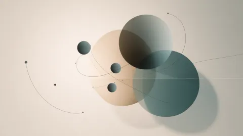 abstract visualization of clarity emerging from complexity, soft gradient spheres and lines, minimal editorial design, muted teal accent on neutral warm gray, high contrast negative space dominant, Anthropic design language, no text no icons